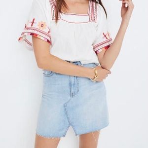 Madewell Rigid Denim A-Line Jean Skirt - 32